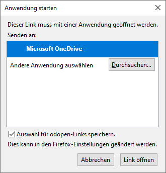 Aufforderung in Firefox