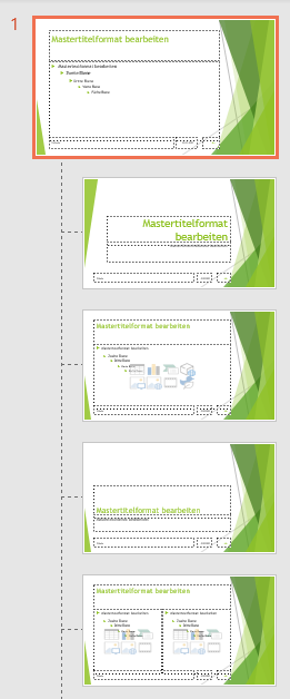 Layoutvorlagen im Folienmaster